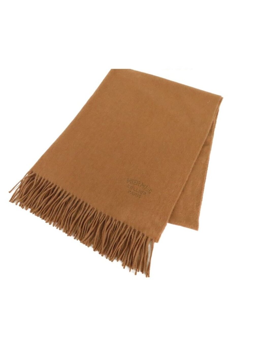 Hermes Shawl Brown Cashmere Scarf
